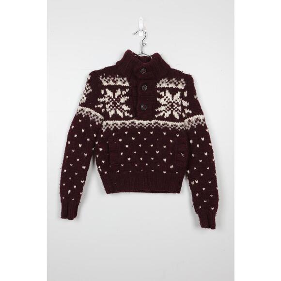 Abercrombie & Fitch Sweaters - 00's Abercrombie & Fitch Knitted Snowflake Cardigan